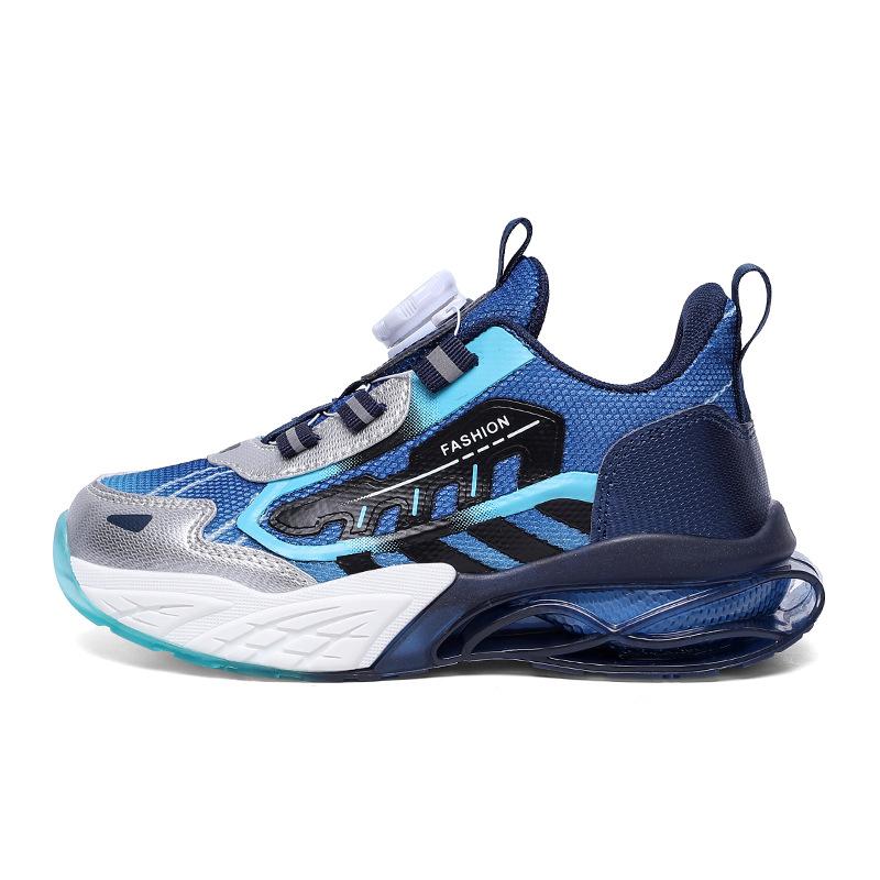 Batch of children's sports shoes 2025 spring and autumn new boys' mesh breathable running shoes medium and older children's button dad shoes