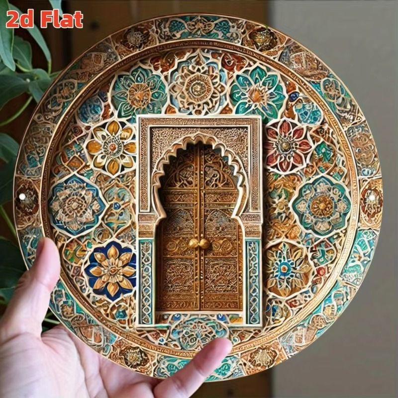 1 Piece Retro Tin Sign Metal Wall Art Decor for Office Living Room Courtyard 20x20 cm