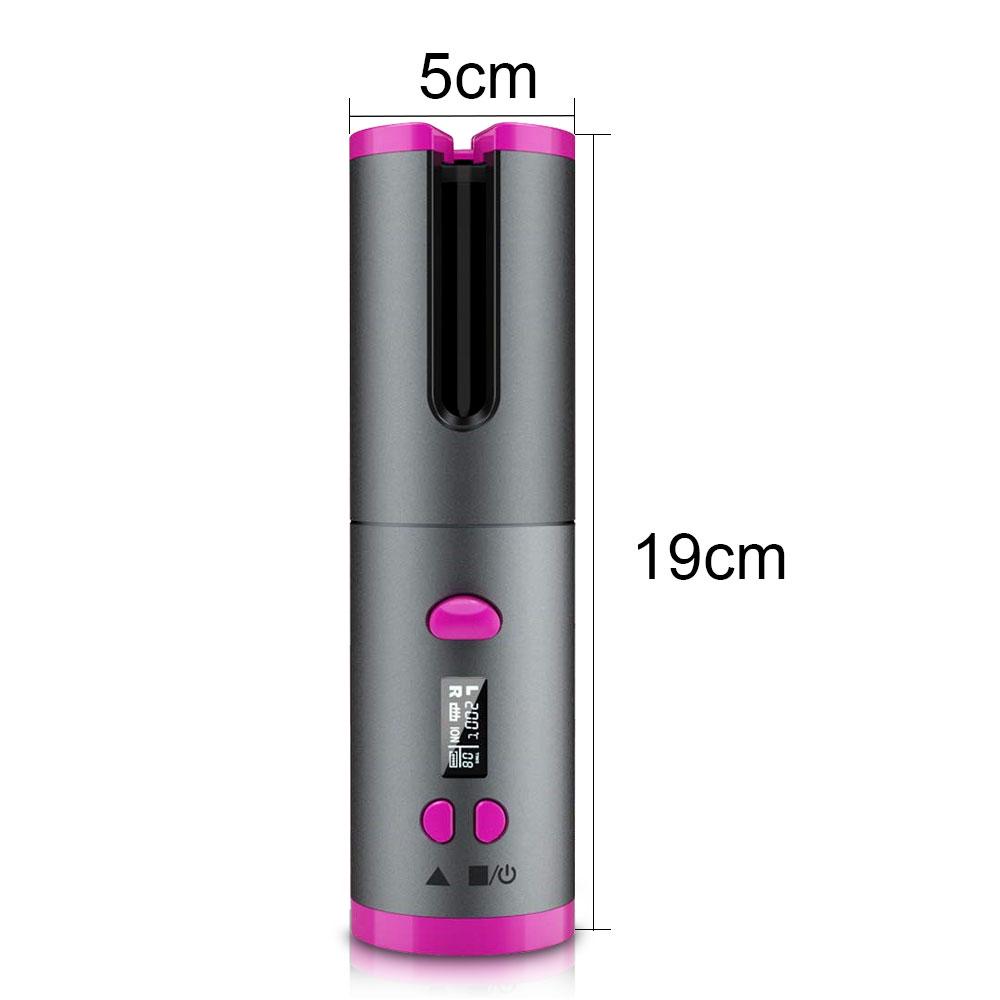 Hair Curler Set Cordless Automatic Rotating Hair Curler Curling Iron LED Display Temperature Adjustable Styling Tool Wave Styer
