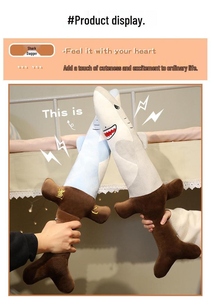 Creative Shark Knife Plush Toy - Kindergarten Fun Game Prop