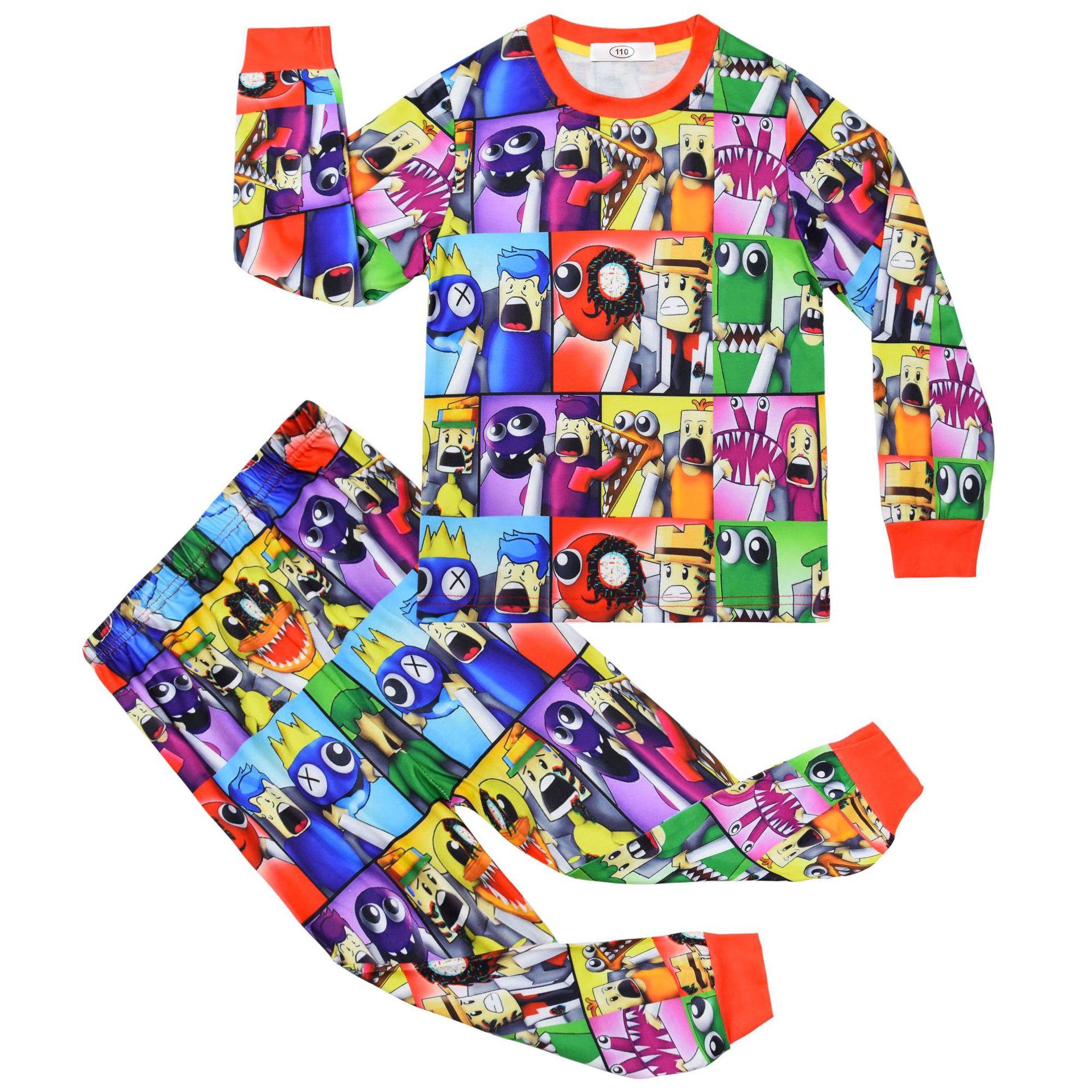 

Long-Sleeved Set, Cartoon Digital Printing Clothing, Medium And Large Children S Long-Sleeved Loungewear Set 7735 110