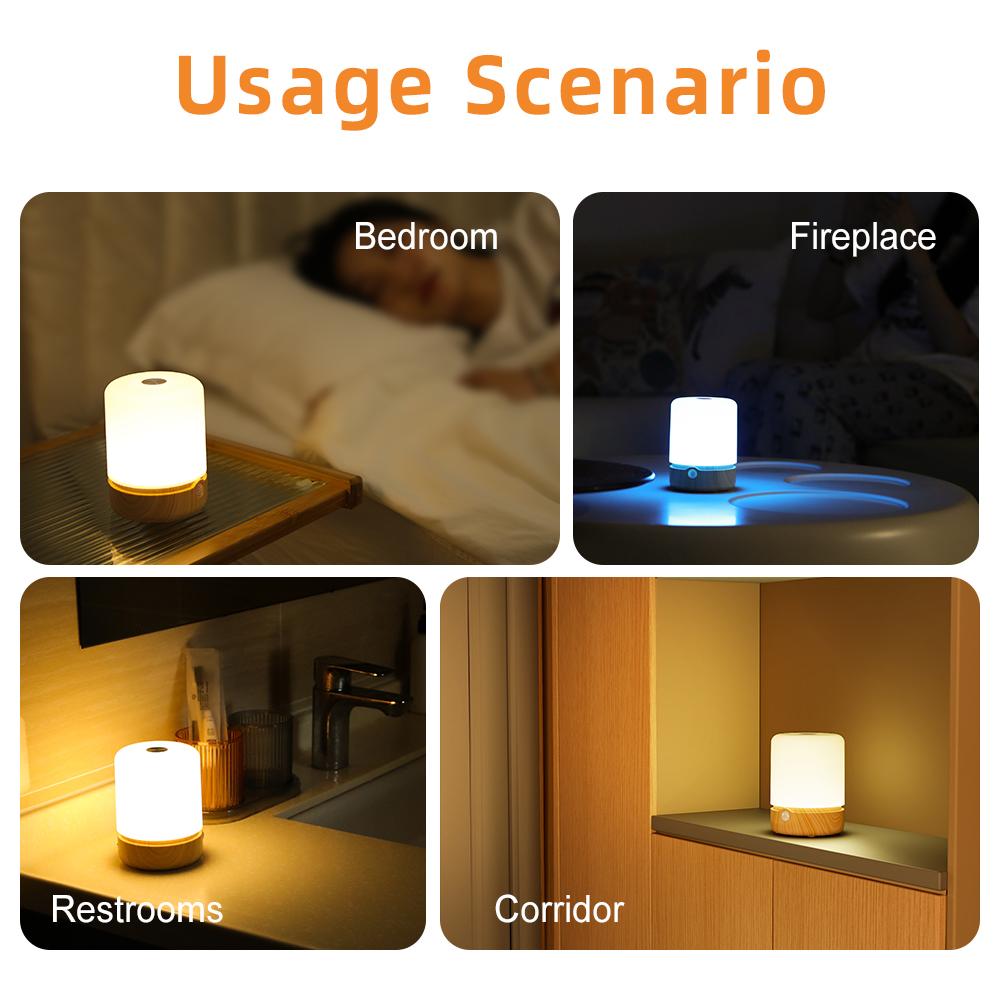 LED Night Light Touch Lamp Table Lights Bedside Lamp Bedroom Lamp with Touch Sensor Portable Desk Lamp Light for Kids Gifts