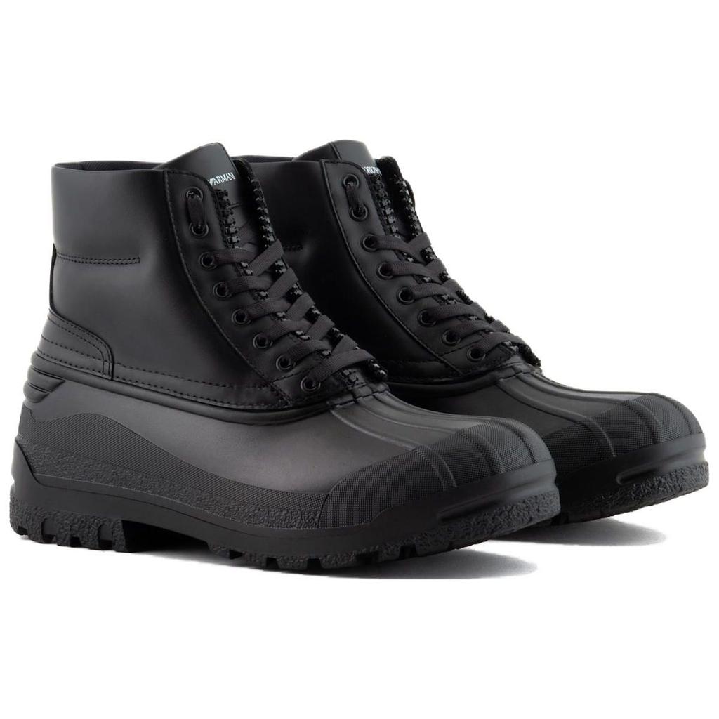 Emporio Armani Leder Lässig Bequem Knöchelhohe Stiefel Herren Knöchelhohe Stiefel Schwarz X4M391XF741100002