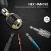 50mm Keyless Drill Chuck Screwdriver Impact Driver Adaptor 1/4'' Hexagonal Shank Quick Coupling Convertor Adapter Power Tools