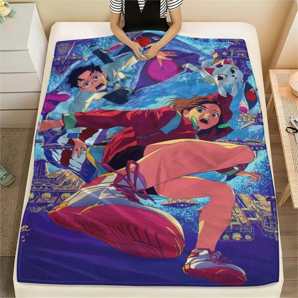 1Pc Dandadan Anime Print Flannel Blanket, High quality Comfortable for All Seasons, Home Decor, Warmth and Comfort, Perfect for Christmas Gifts 33