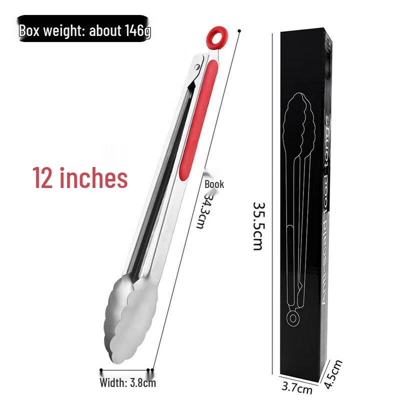 Stainless Steel Heat-Resistant Food Tongs