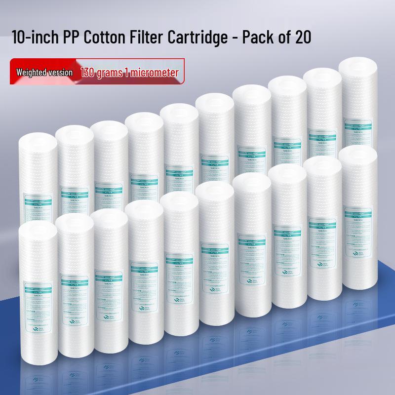 Universal 10-Inch PP Cotton Pre-Filter for Water Purifier, 1/5 Micron Filtration