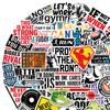 50Pcs/Bag Motivational Stickers Adorable Appearance Ornamental Anti-fade Convenient Inspirational Cup Vinyl Stickers Gym Decor