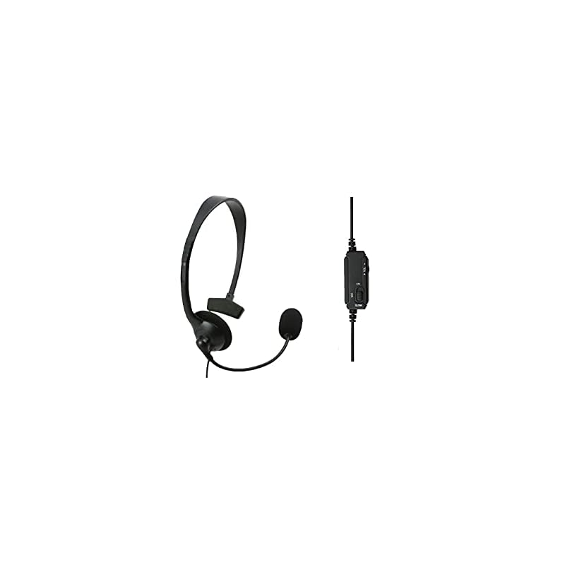 

SUNEAST with microphone one ear overhead 4 poles Headset 3.5mm connection 3-pole 2-branch conversion adapter included SE-HE001 video call online