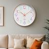 Colorful Numbers Quartz Clock 12 Inch Silent Wall Clock Children Clock  Home Office Decorative