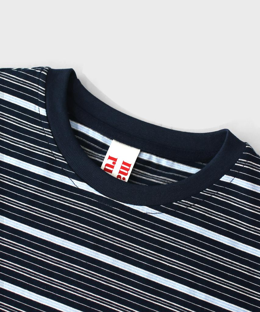 Maseumaluljeueopaeleol Daily Cotton Stripe T-Shirt_Navy