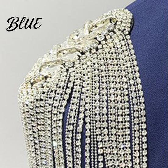 Fringe Shoulder Brooch 1/2Pcs Rhinestone Tassel Epaulet Men Women Uniforms