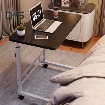 Höhenverstellbarer Nachttisch mit Rädern, tragbarer TV-Tabletttisch für über dem Bett, beweglicher Krankenhaus-/Heimcouch-Beistelltisch, seitlich stehend, Laptop-/Computertisch