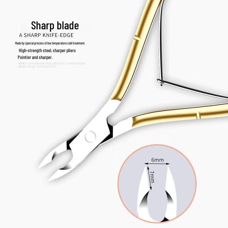Gold Plated Stainless Steel Dead Skin Nipper & Ingrown Nail Clipper D501