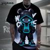 T-shirt da uomo Hip Hop con motivo Orso Stampa 3D Abbigliamento da uomo Estate Nuova Streetwear T-shirt Unisex Oversize Harajuku Abbigliamento da uomo