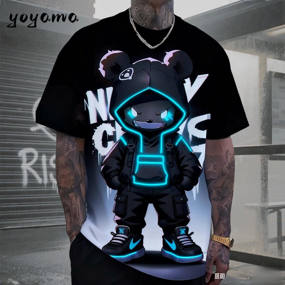 MDHAO xin nan zhuang  3D txu Heren T-shirts Hip Hop Beer Patroon 3D Print Herenkleding Zomer Nieuwe Streetwear Oversized Unisex T-shirt Harajuku Herenkleding M