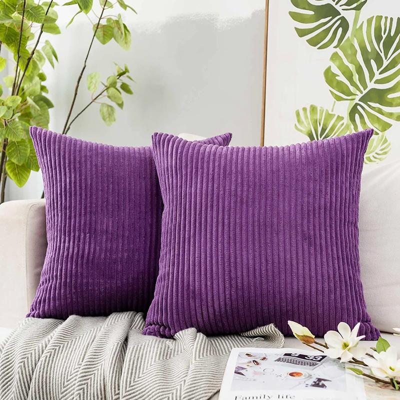 1 szt. Dekoracja domu Supermiękka poszewka na poduszkę Łóżko Sztruks Dekoracja salonu Pasiasta sofa 40X40CM Poszewka na poduszkę