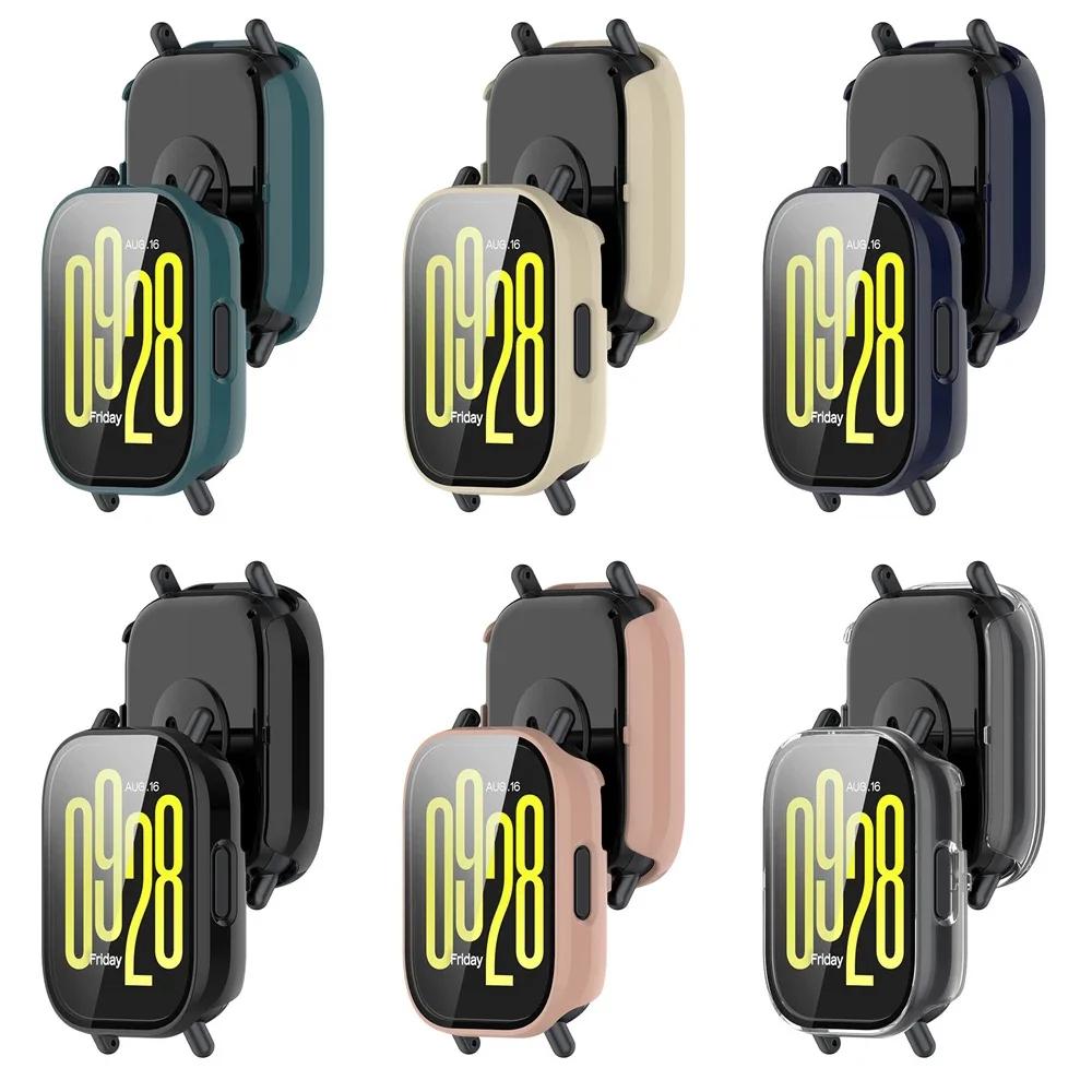 PC Case+Tempered Glass for Redmi Watch 5 Active Smart Watch Anti-scratch Film Bumper Protective Cover for Redmi Watch 5 Lite