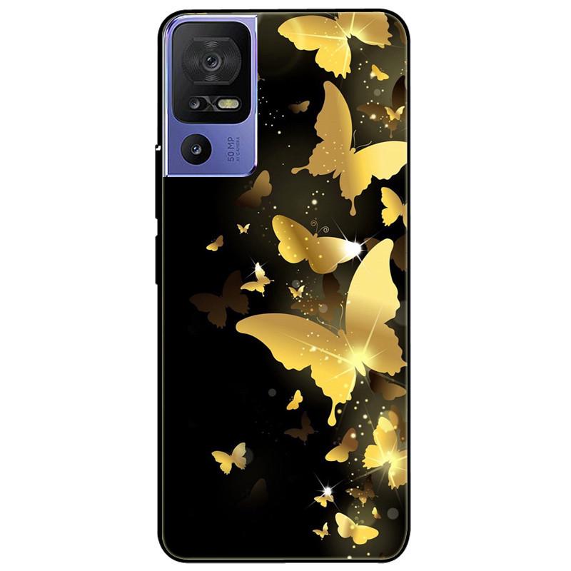 For TCL 40 SE Case 2023 Soft Silicone Protective Black Tiger Lion Funda Coque for TCL 40SE Covers TPU Bumper for TCL40se Paras