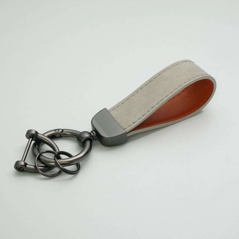 American Creative Frosted Leather Car Keychain: Exquisite, Personalized Hand Rope Pendant for Men and Women