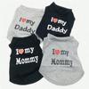 Dog Vest I Love My Mommy Daddy Puppy T-Shirt Summer Sleeveless Pet Clothing for Small Medium Dogs Cats Apparel