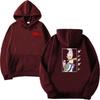 Anime-Inspired Oversized Hoodie With Ribbed Hem Unisex Sweatshirt Fall Casual Wear