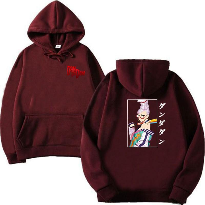 Anime-Inspired Oversized Hoodie With Ribbed Hem Unisex Sweatshirt Fall Casual Wear