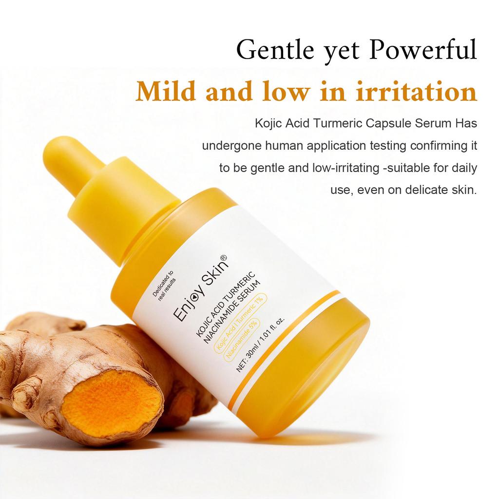 Anti-Wrinkle Brightening Serum with Kojic Acid Turmeric Extract 1% + 5% Niacinamide