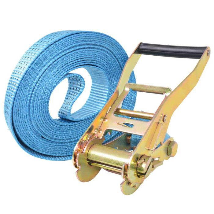 VidaXL Ratchet Tie-Down Straps 4 Pcs 4 Tons 8 M X 50 Mm Blue