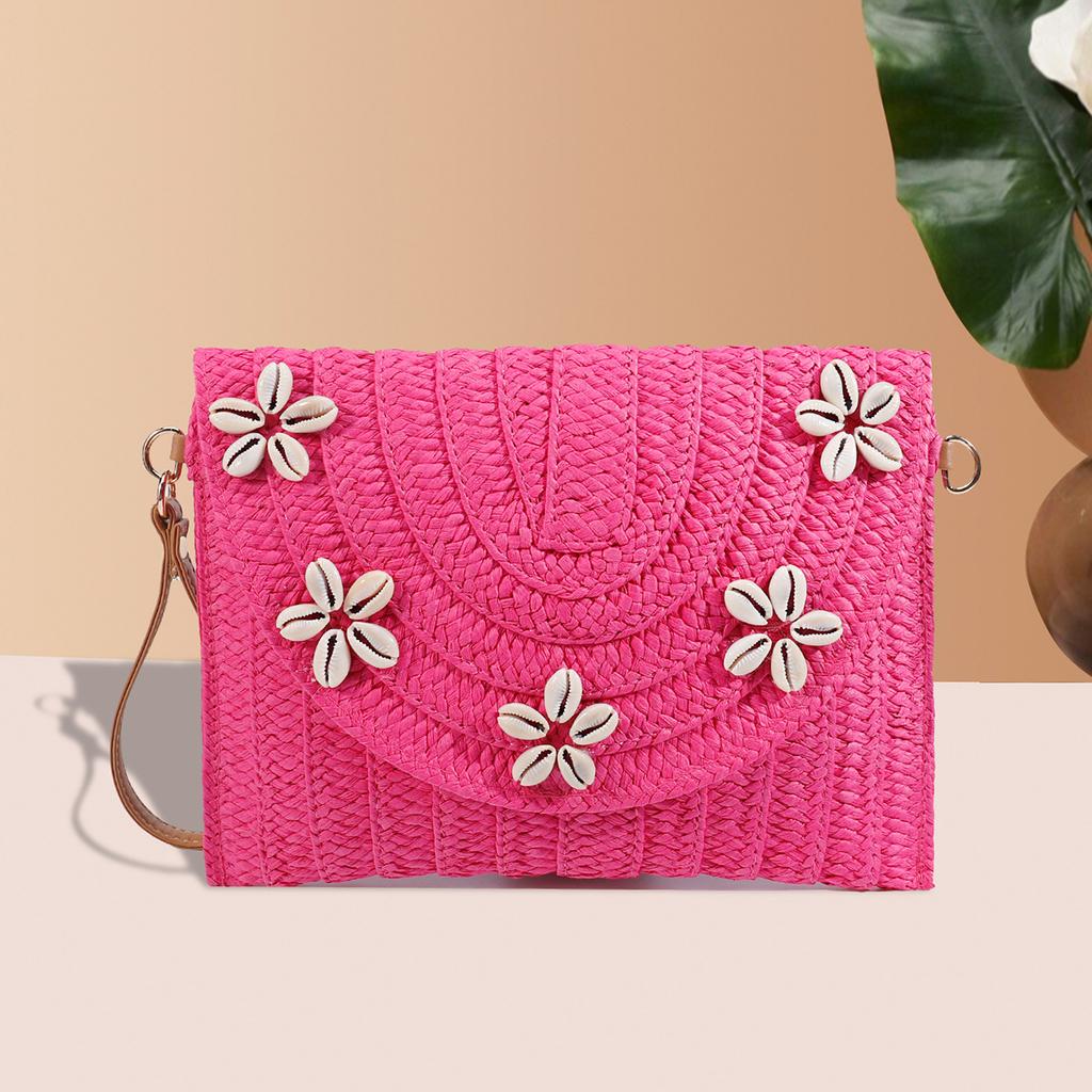 Neue Stroh Große Kapazität Clutch Umhängetasche Einzigartiges Umschlag Quasten Design Premium Handtasche Damen Tasche Umhängetasche