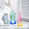 Cuboid Vase Light Luxury European Style Faux Crystal Matte/Smooth Container Ornament Romantic