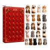 Regalo di Natale per Proprietari di Animali Domestici Calendario dell'Avvento a Tema 2026, Conto alla Rovescia di 24 Giorni con Set Unico Pz Mini Ornamenti 3D Gatto Cane, Regali per le Feste Casa
