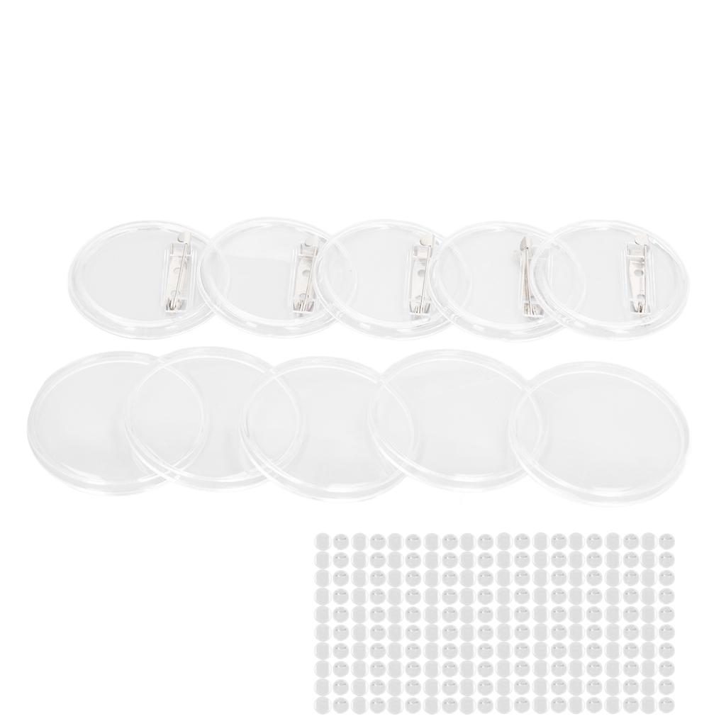 100sets Blank Badge Making Kit 25mm Transparent Wear Resistant Exquisite Workmanship Button Badge Maker Set for DIY