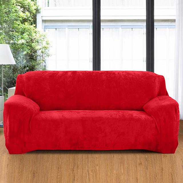 Levivel Velvet Plush Thicken Sofa Cover Simple Color L Shaped Corner Flexible Slipcover Stretch Couch Covers For Living Room Room 1pc