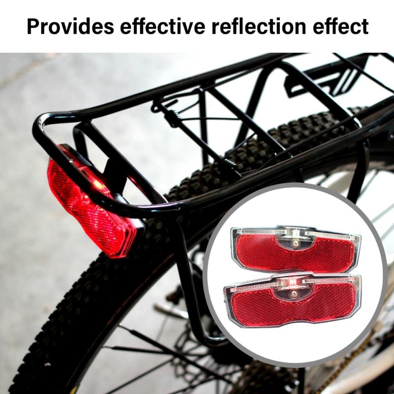 Waterproof Bicycles Rear Seats Reflective Taillight Cycling Rear Reflector Tail Light Luggage Rack Mounted Bike Light