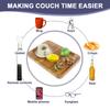Sofa Armrest Wood Tray 5.5-15cm Width Adjustable Couch Arm Table Multifunctional Arm Chair Table Tray for Drinks Snacks Fruit