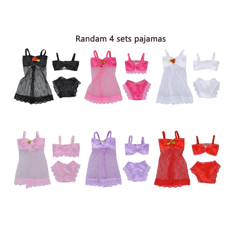 Random 4 sets/Lot 11.5in/30cm Doll Clothes Fashion Outfits Sexy Swimsuits Sport Wear Casual Dresses Doll Accessories Kid's Playthings