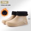 Men's Rain Boots Short Tube Casual Waterproof Shoes Non-slip Work Shoes Plus Velvet Warm Fishing Rain Boots