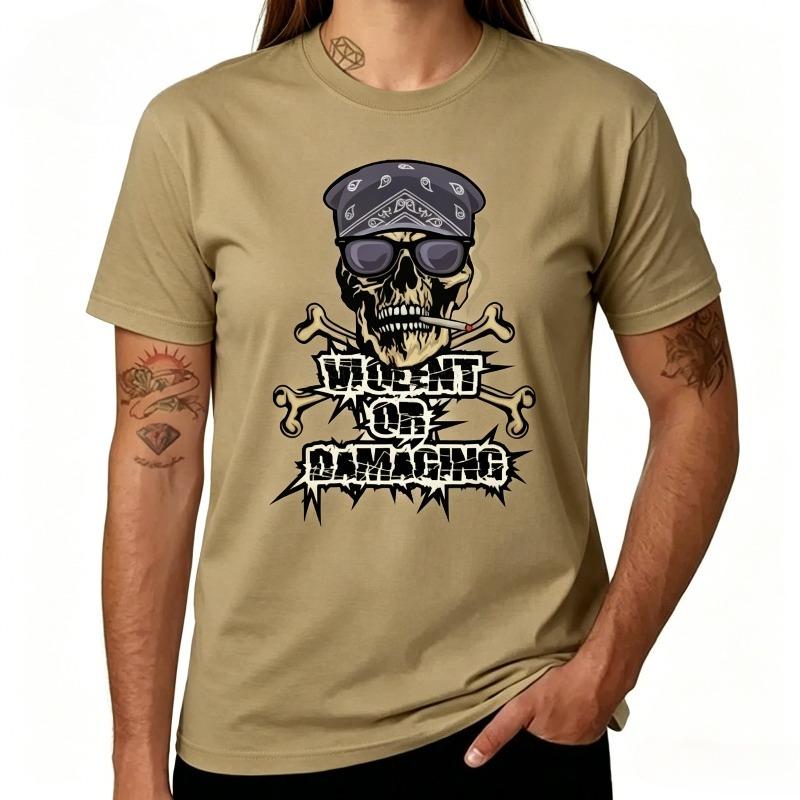 Skull Print Tshirt for Unisex Unisex Casual Short Sleeve Tee Fashion Streetwear Top New Summer 100 Cotton Tshirt Unisex Unisex