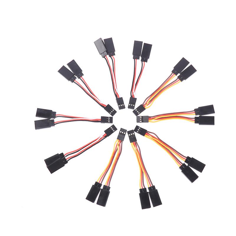 Sale 5 Pcs Jr/Futaba Style Servo 1 To 2 Y Harness Leads Splitter Cable Male To Female Extension Lead Wire For Rc Models 7Cm