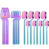 16Pcs Dinnerware Set Stainless Steel Cutlery Set Dinner Knife Fork Spoon Set Kitchen Flatware Western Tableware Party Set