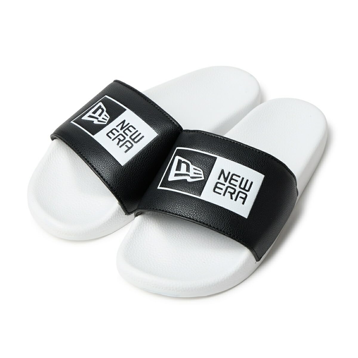 Shower Sandals Box Logo 26cm SLIDE FLAG BLK WHITE [New Era] Black/White