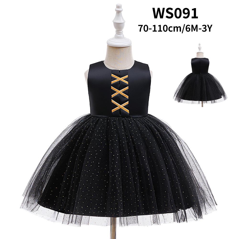 Satijnen Prinsessenjurken Collectie voor Kinderen, Halloween Meisjes Rollenspel Formele Jurk