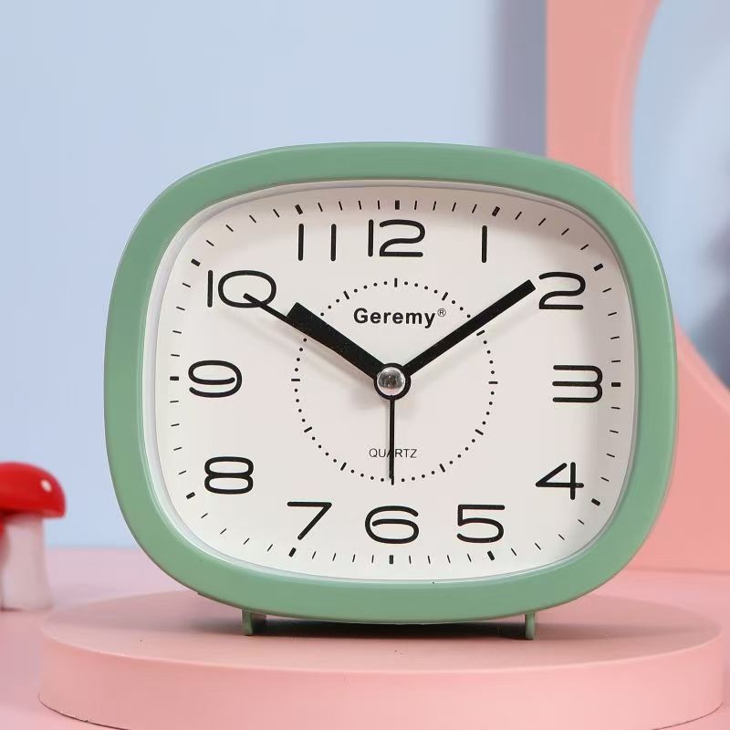 Nordic Simple Alarm Clock Student Bedside Silent Clock Multi-functional Desktop Ornament Small Desk Clock Desk Quartz Clock