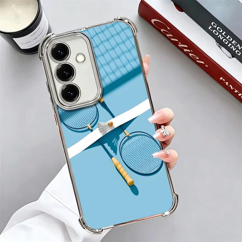 

Badminton Sport Plating Phone Case For Samsung A17 A07 A37 A57 A16 A56 A15 A55 A14 A54 A13 A53 A26 A36 A25 A35 A24 A34 A23 A33 Samsung A36