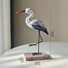 Sea Bird Figurine Collectible Retro Style Nautical Table Centerpiece Wooden Sculpture Desktop Ornament for Shelf Bedroom Cabinet