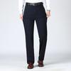 Men's High Waist Black Cotton Business Casual Pants - Summer 2021 Collection