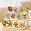 Flower Building Blocks Bouquet, DIY Flower Pot Compatible with Lego, Romantic Valentine Gift for Girlfriend