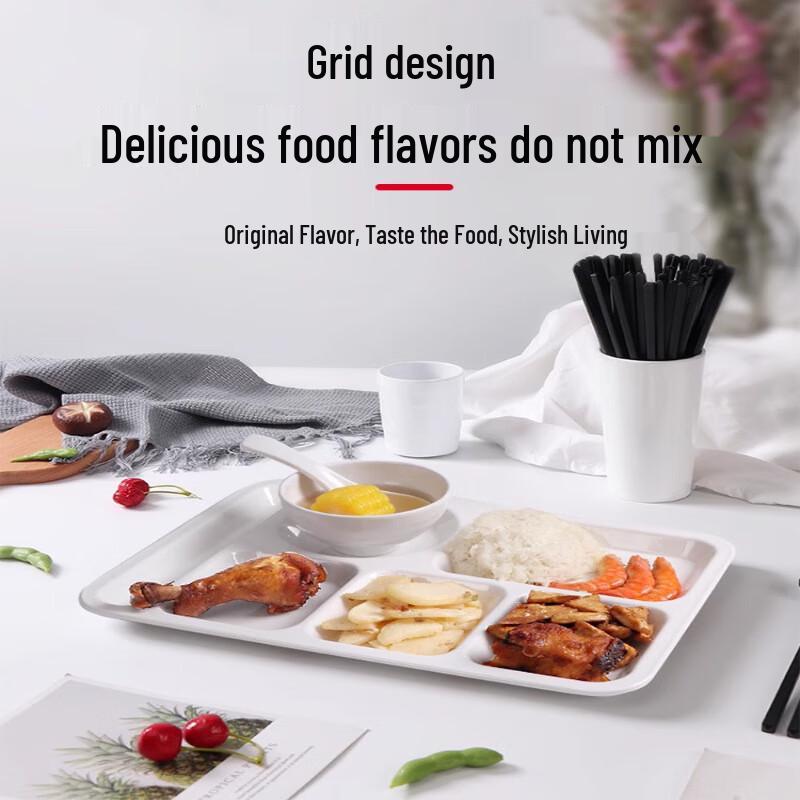 Shengjia Melamine Divided Buffet Plates (10-Pack)