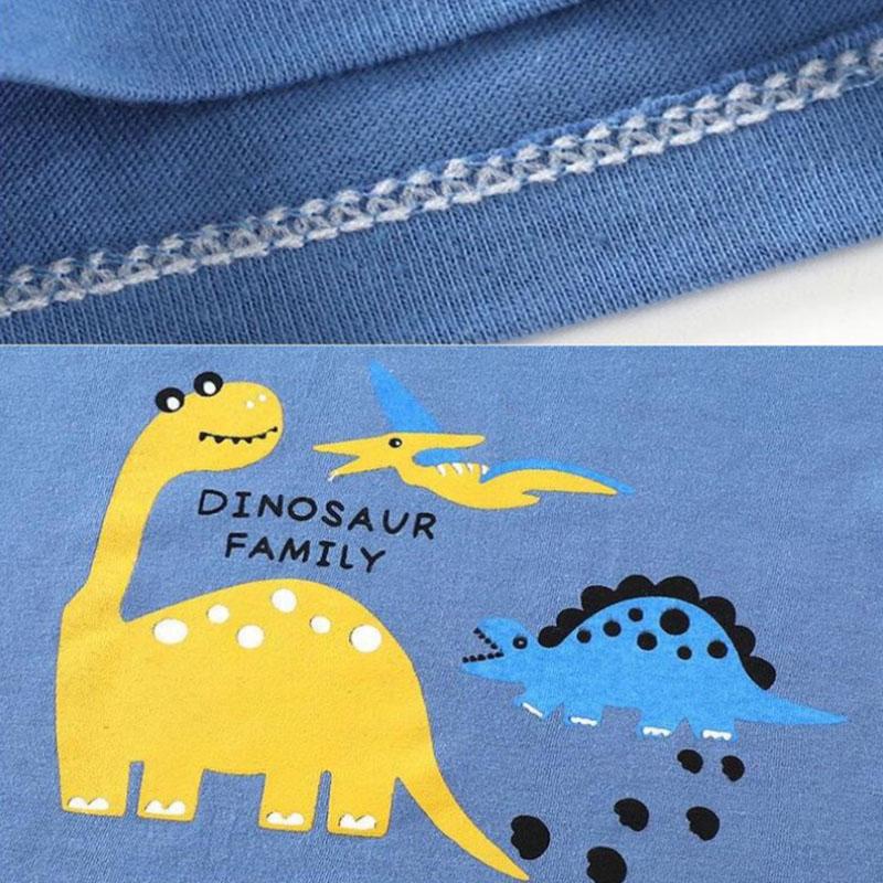 Cotton Pajama Cartoon T-Shirt+Shorts 2-Piece Clothing Set Kids Summer Baby Boys Girls Stripe Casual Tracksuit Clothes Suit 0-6 Y